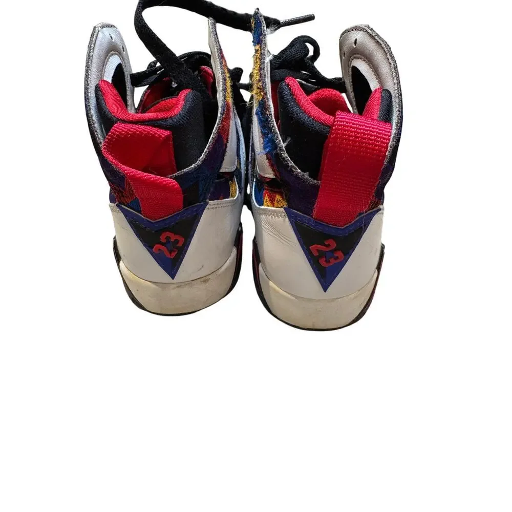 Air Jordan 7 Retro‎ GS Youth Basketball Shoes Size 6Y White Multi Color - Picture 5 of 7